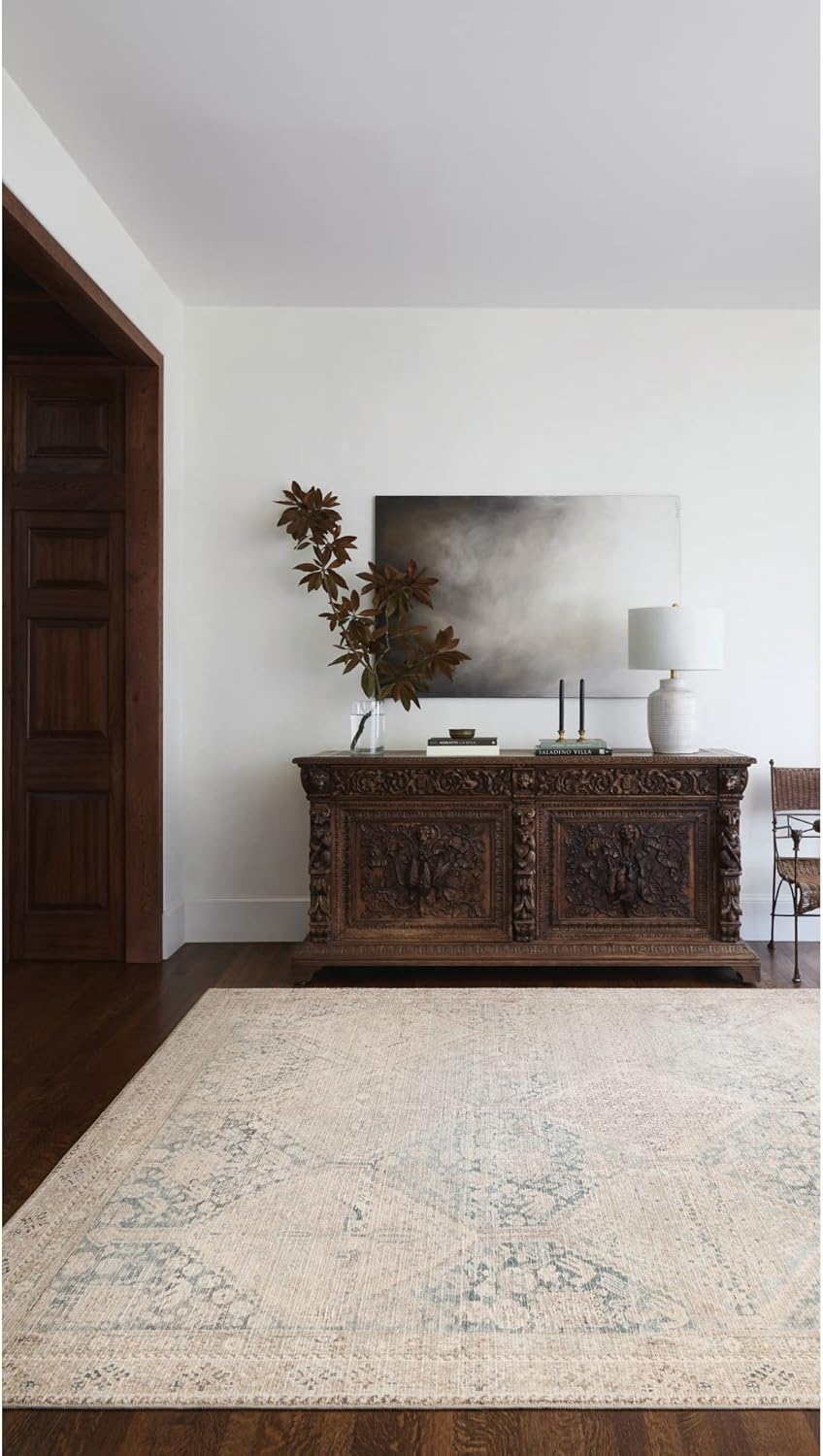 Livabliss x Becki Owens Marlene Vintage Area Rug, 3'10" x 5'7", Blue/Tan, (4' x 6')