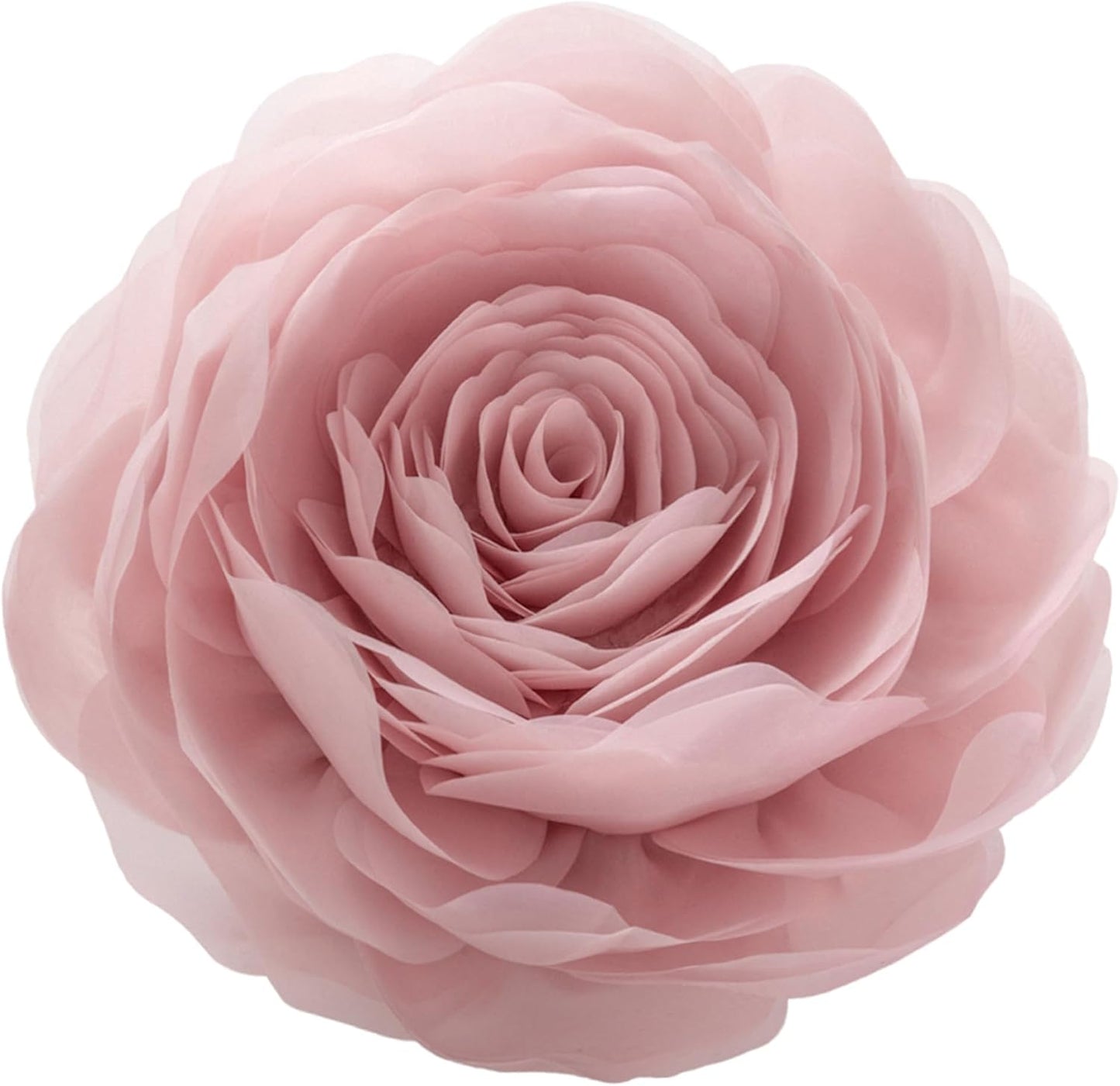 JWH Stereo Flower Throw Pillow Covers Aesthetic Decorative Floral Accent Pillow Cases Round Cushion Handmade Pillowcase for Bedroom Bed Couch Chair Car 12 Inch Dusty Pink