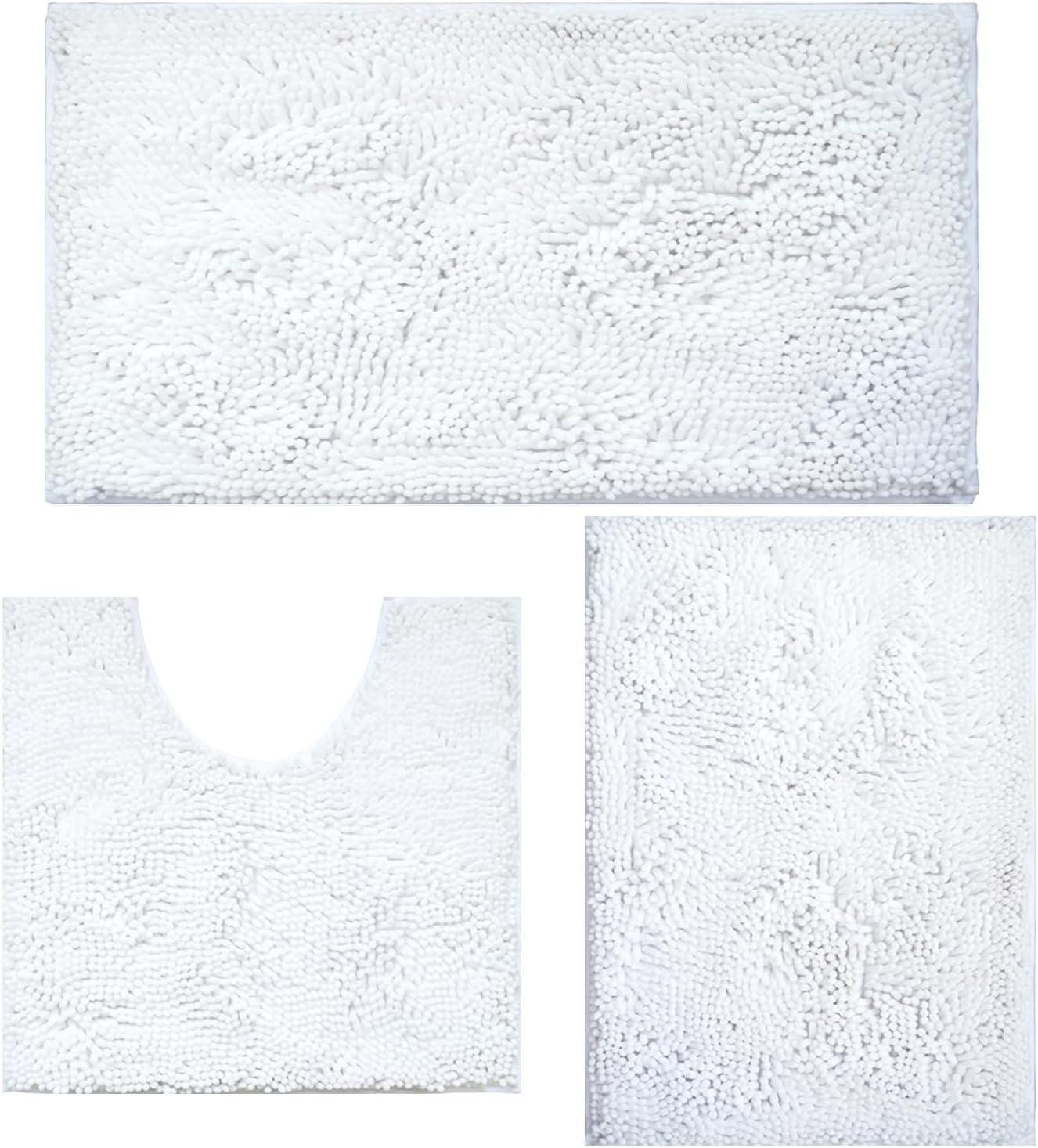 Bathroom Rugs Sets 3 Piece Non Slip,Bath Rugs with PVC Backing Bath Carpet,Bathroom Rug Washable,Absorbent,Plush Carpet Mats,Bath Mats for Bedroom, Kitchen,Tub,Home Decor (Royal)