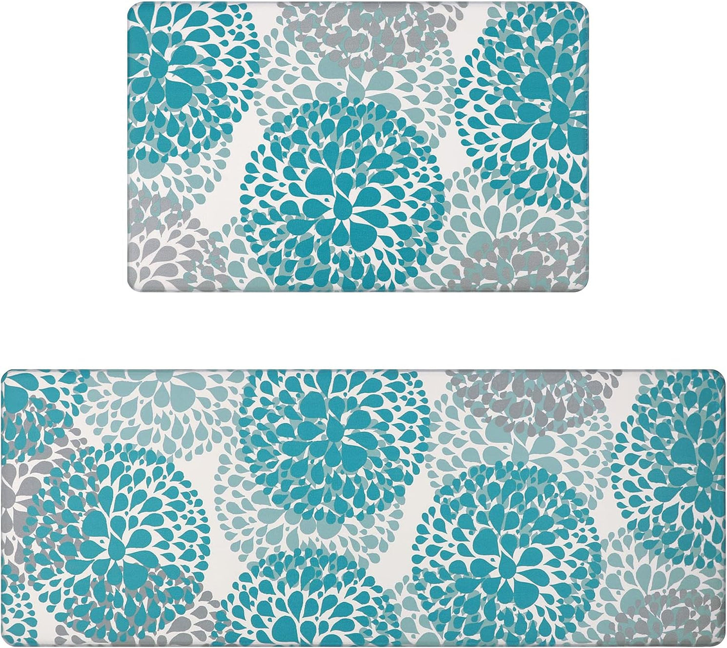 Homcomoda Anti Fatigue Kitchen Mats for Floor Set of 3 Cushioned Kitchen Rug Sets 3 Piece Non Slip Waterproof Comfort Standing Mat for Home Office Kitchen Sink