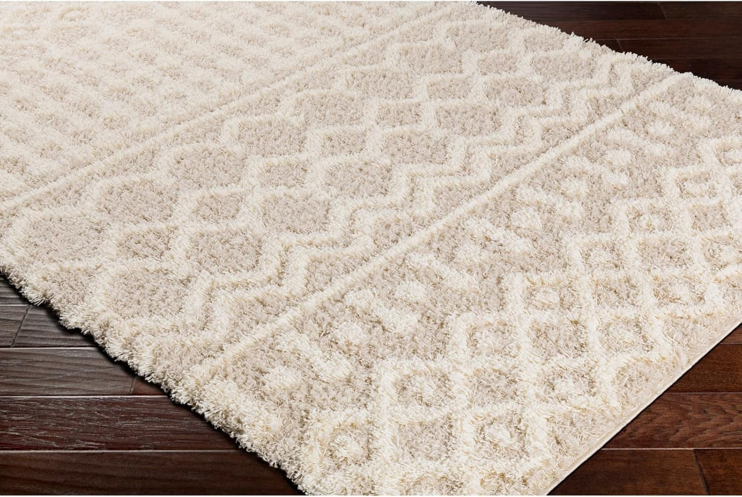 Livabliss Hapsburg Moroccan Shag Area Rug, 6'7" x 9'6", Beige