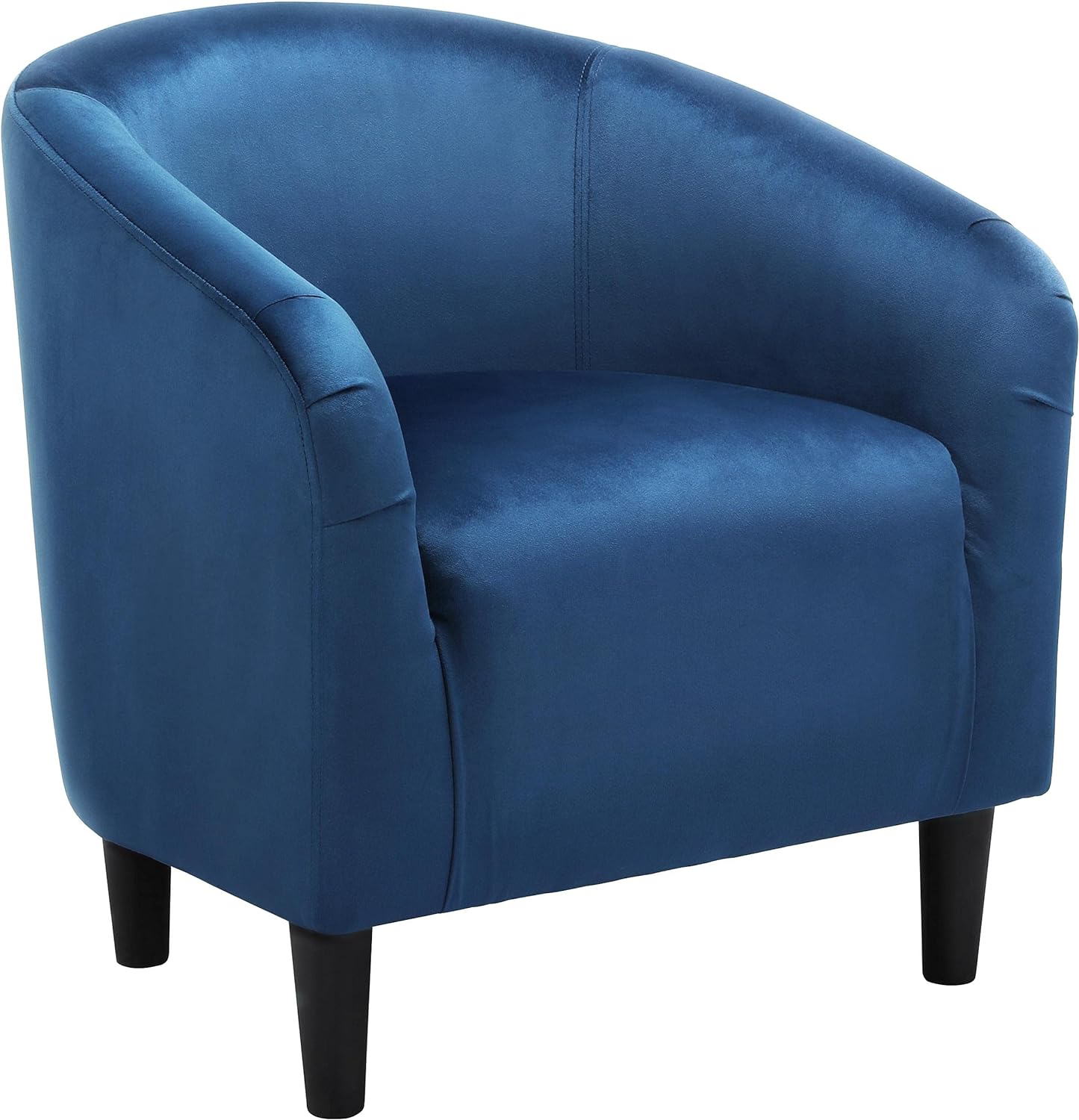 Yaheetech Accent Barrel Chair, Boucle Fabric Club Chair, Furry Sherpa Elegant Armchair with Cozy Soft Padded, Suitable for Living Room Bedroom Reception Room Office, Blue