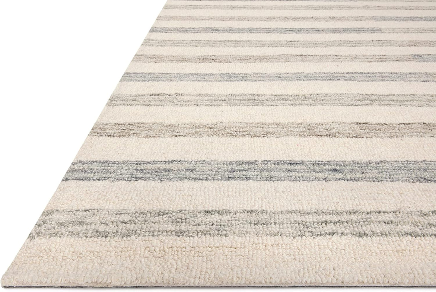Loloi Chris Loves Julia Chris Collection CHR-05 Ivory/Slate 3'-6'' x 5'-6'', .50" Pile Height, Accent Rug