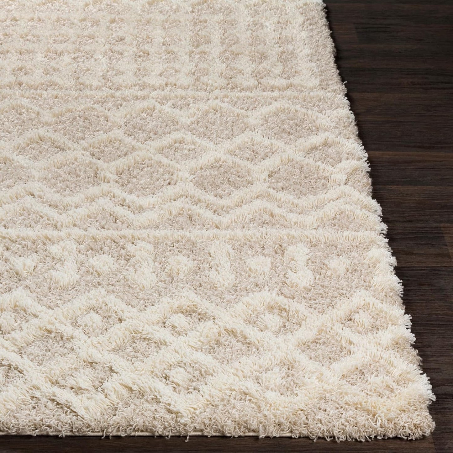 Livabliss Hapsburg Moroccan Shag Area Rug, 6'7" x 9'6", Beige