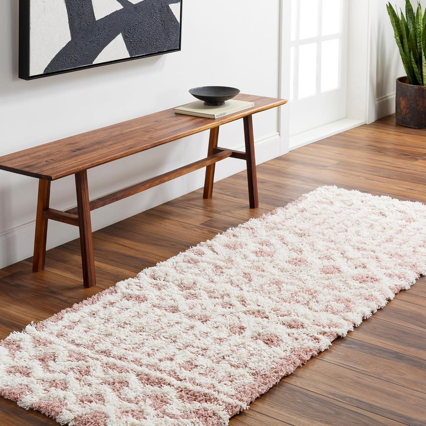 Livabliss Hapsburg Moroccan Shag Area Rug, 6'7" x 9'6", Beige