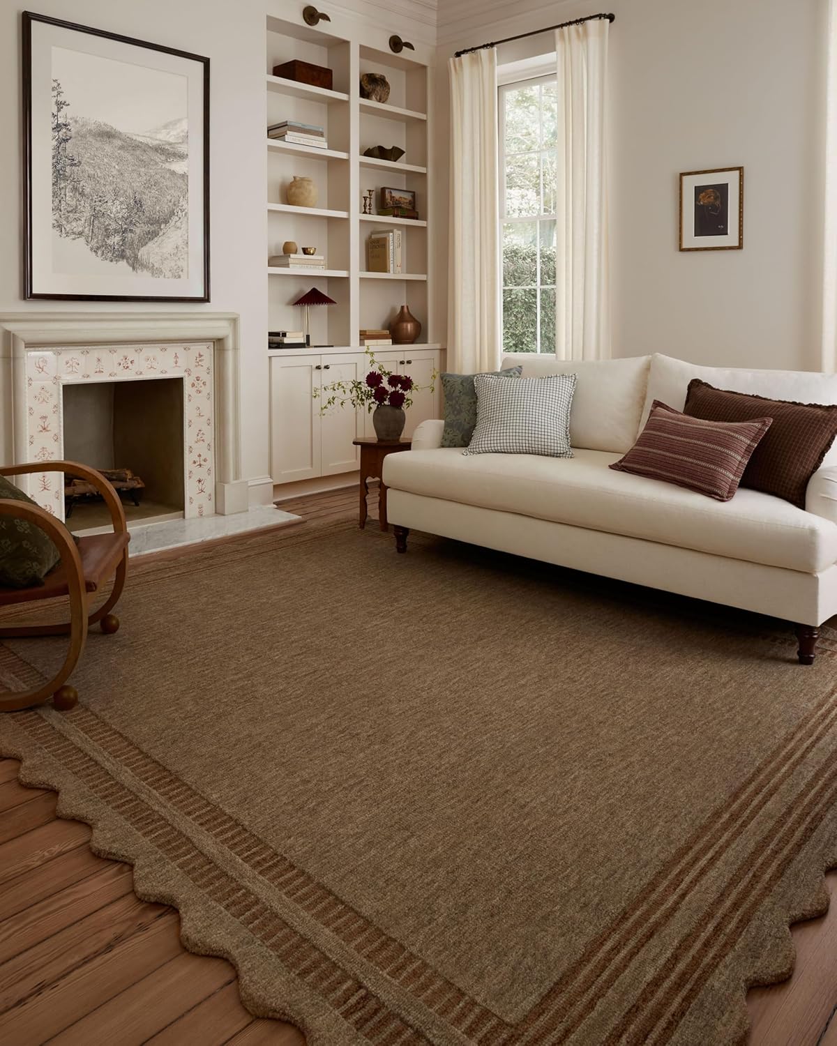 Loloi Chris Loves Julia Scottie Collection SCO-01 Ivory/Rust 5'-0" x 7'-6", .87" Pile Height, Area Rug