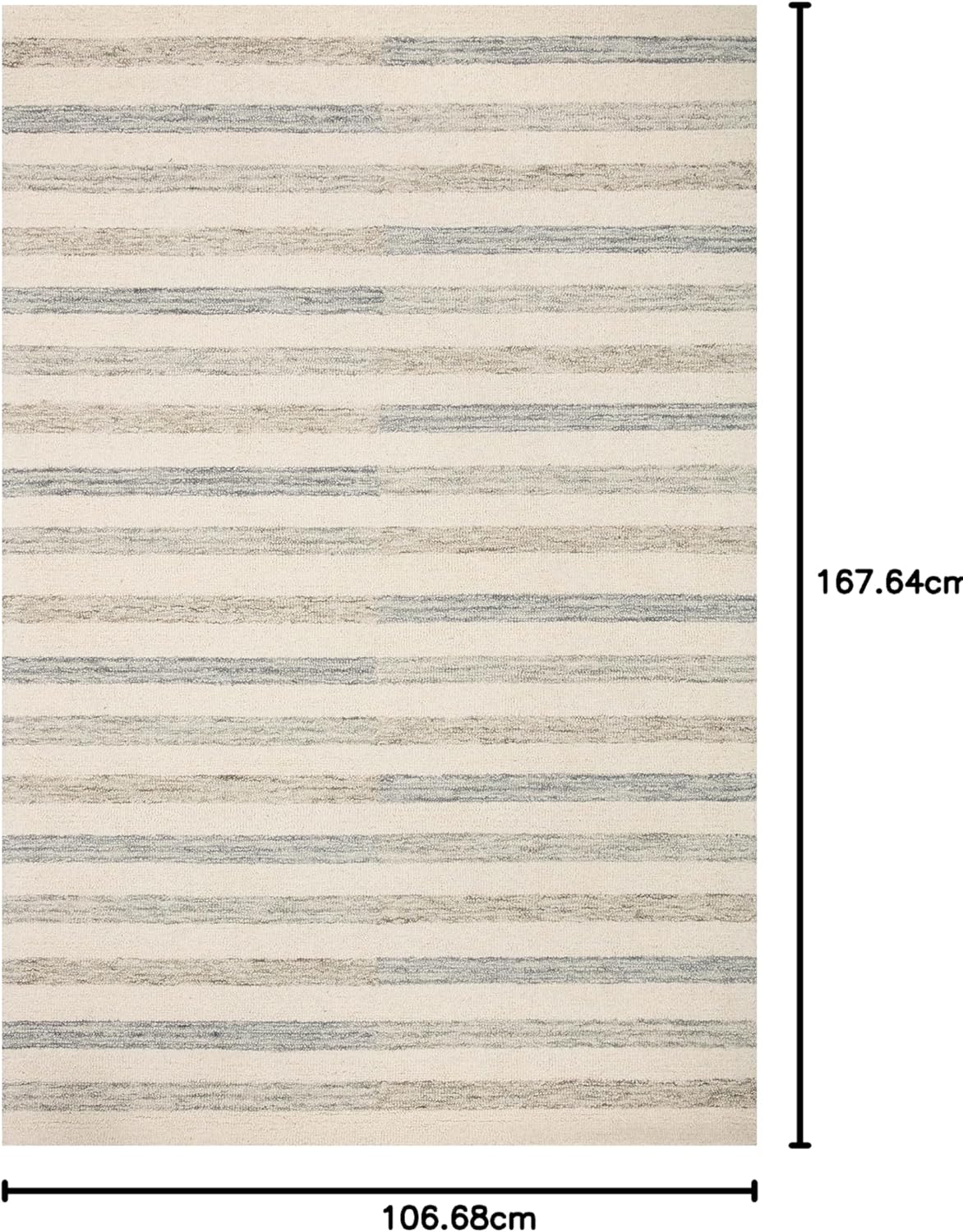 Loloi Chris Loves Julia Chris Collection CHR-05 Ivory/Slate 3'-6'' x 5'-6'', .50" Pile Height, Accent Rug