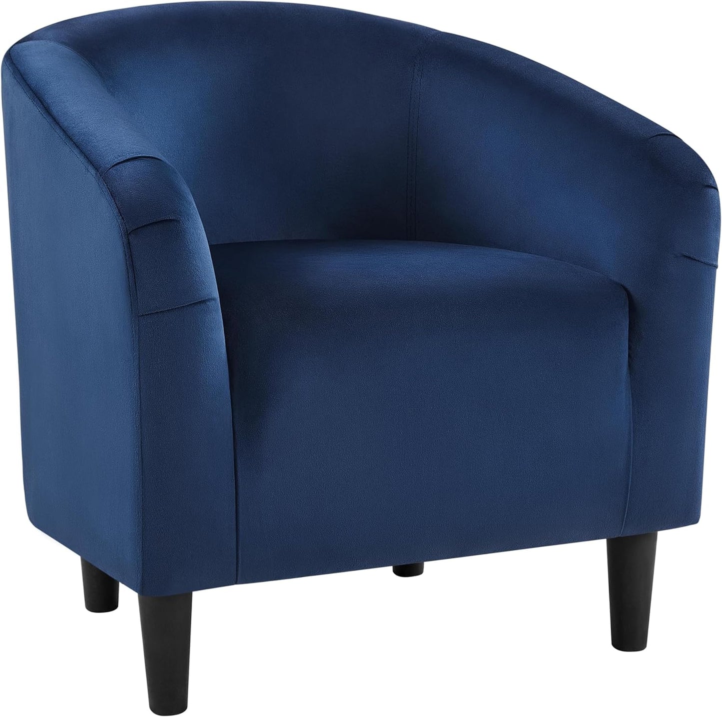 Yaheetech Accent Barrel Chair, Boucle Fabric Club Chair, Furry Sherpa Elegant Armchair with Cozy Soft Padded, Suitable for Living Room Bedroom Reception Room Office, Blue