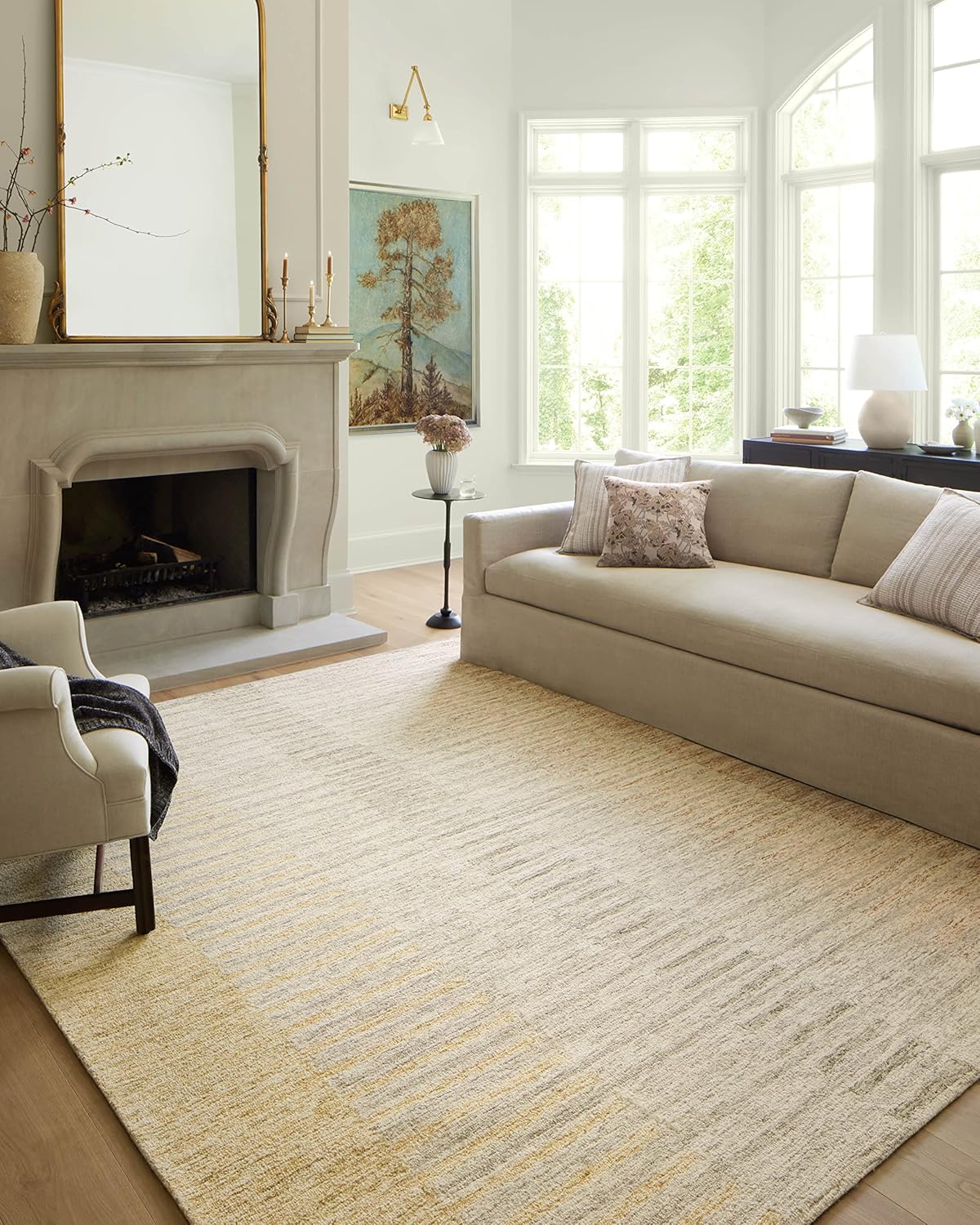 Loloi Chris Loves Julia Chris Collection CHR-05 Ivory/Slate 3'-6'' x 5'-6'', .50" Pile Height, Accent Rug