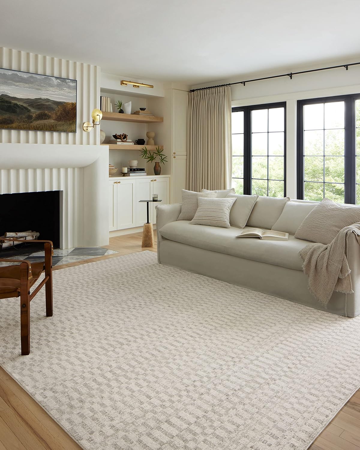 Loloi Kamala Collection KAM-04 Sky/Dove 5'-3" x 7'-9" Area Rug