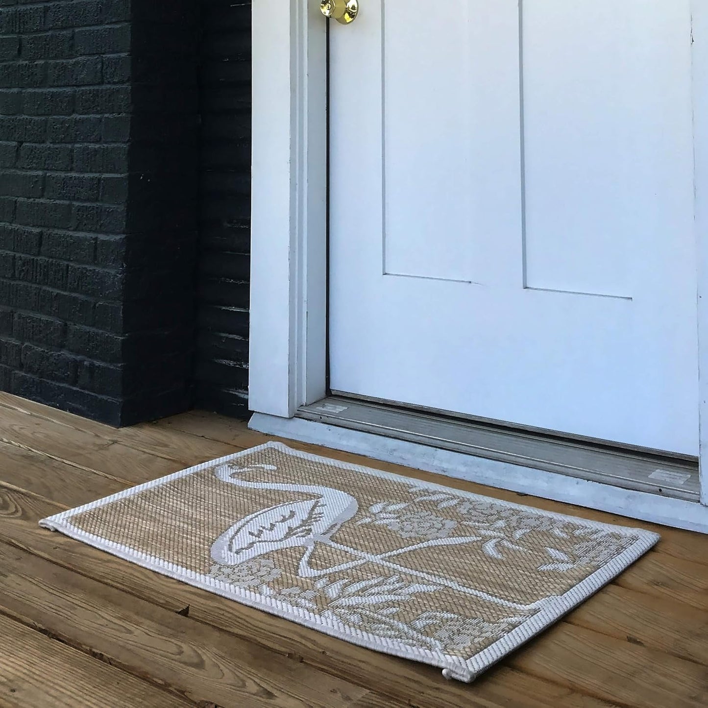 LR Home 5x7 Indoor/Outdoor Area Rug for Home Decor | Coastal Reef Carpet for Living Room, Bedroom, Playroom, Patio, Garden | Modern Farmhouse Rug | Blue/Gray