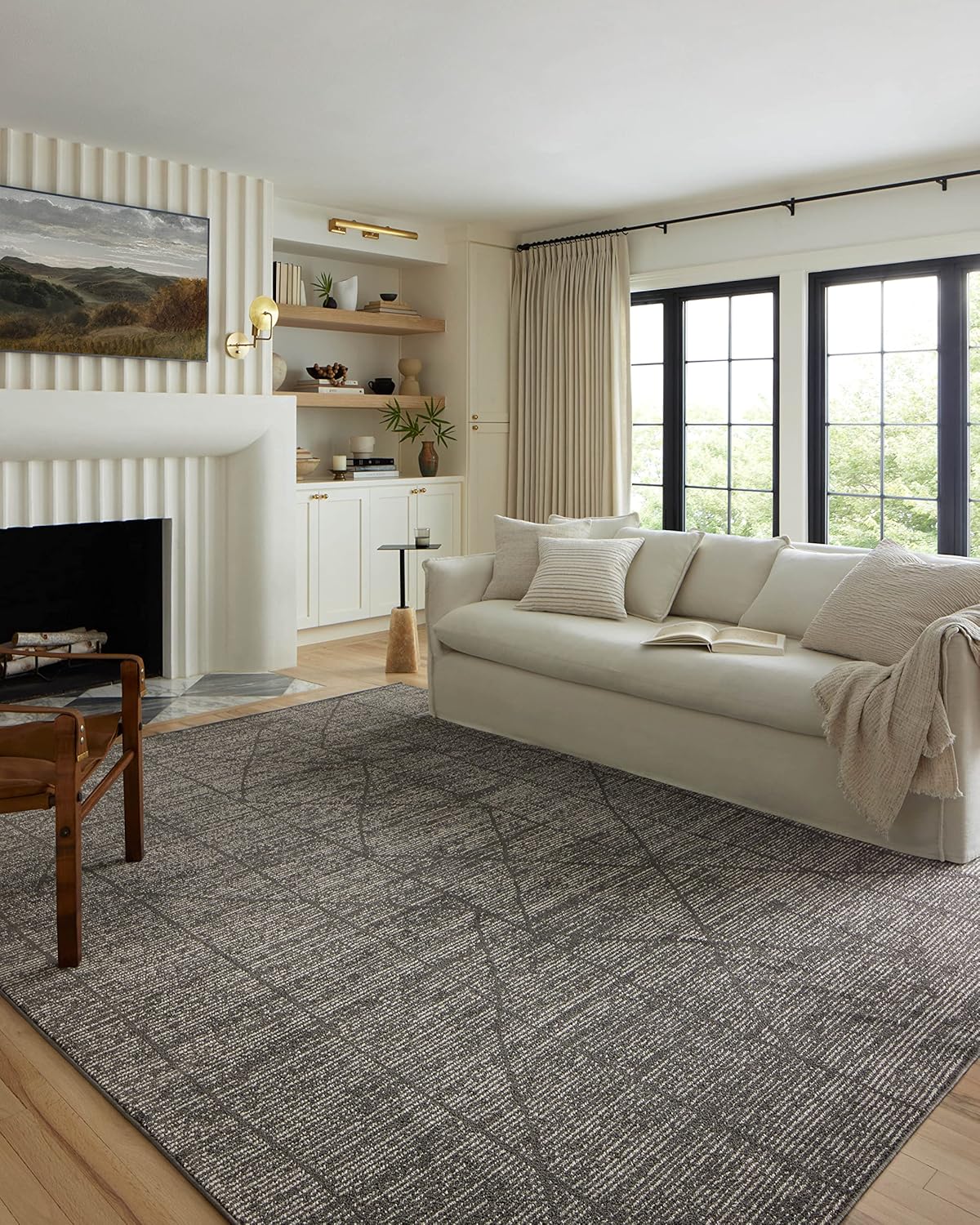 Loloi Kamala Collection KAM-04 Sky/Dove 5'-3" x 7'-9" Area Rug