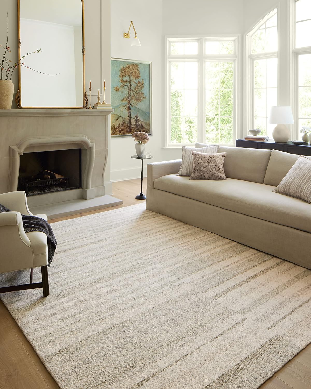 Loloi Chris Loves Julia Chris Collection CHR-05 Ivory/Slate 3'-6'' x 5'-6'', .50" Pile Height, Accent Rug