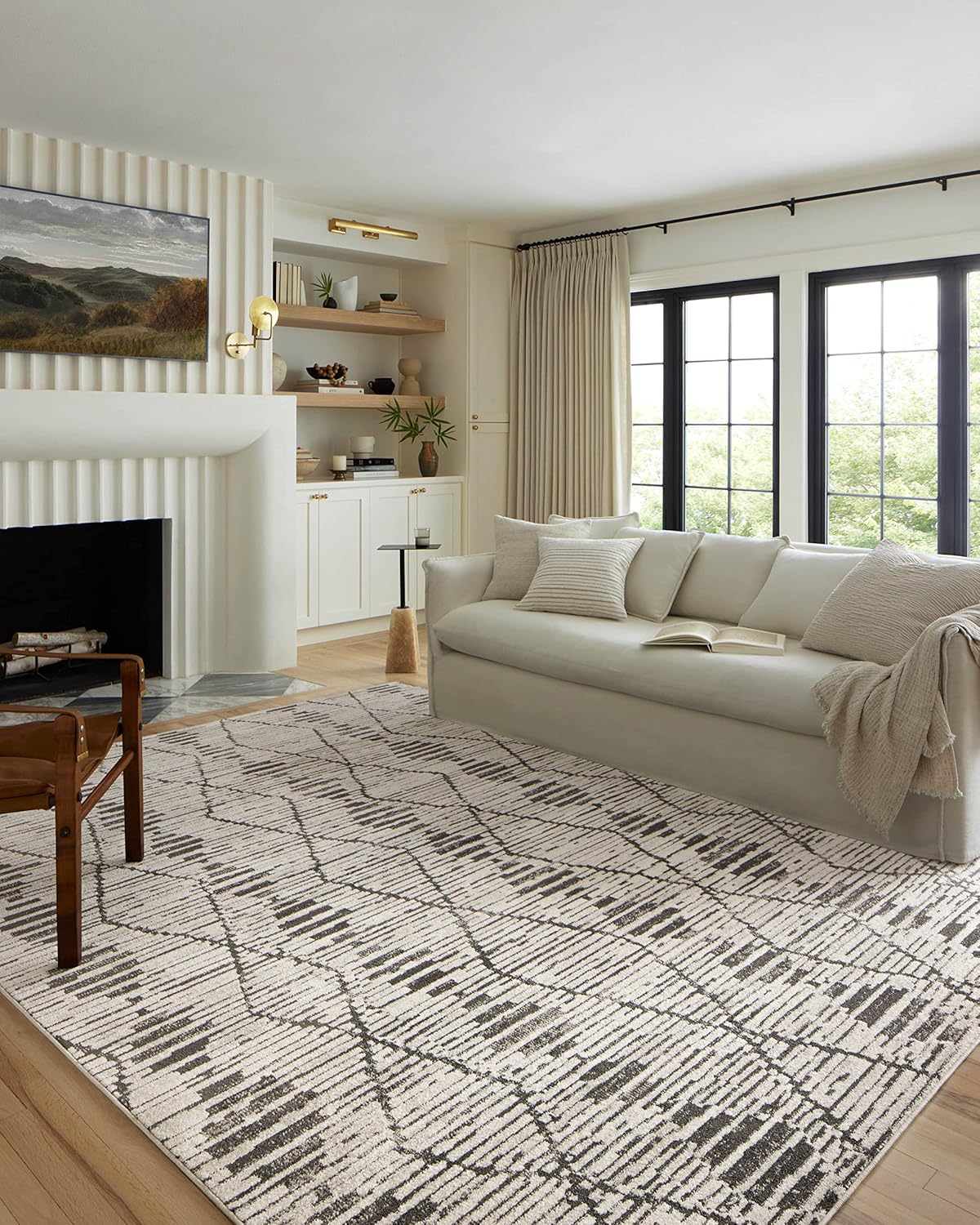Loloi Kamala Collection KAM-04 Sky/Dove 5'-3" x 7'-9" Area Rug