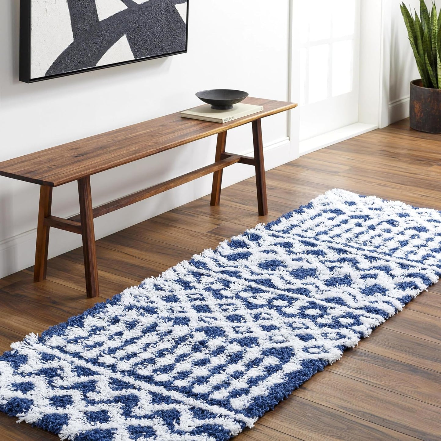 Livabliss Hapsburg Moroccan Shag Area Rug, 6'7" x 9'6", Beige