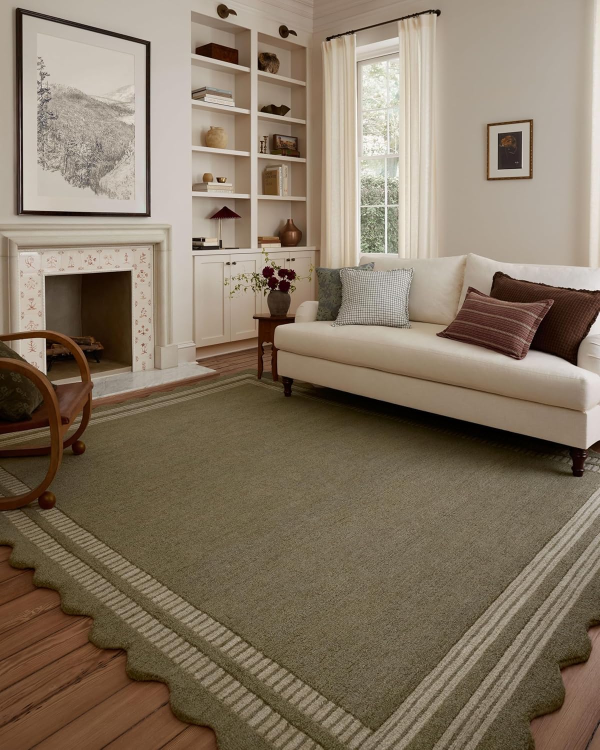 Loloi Chris Loves Julia Scottie Collection SCO-01 Ivory/Rust 5'-0" x 7'-6", .87" Pile Height, Area Rug