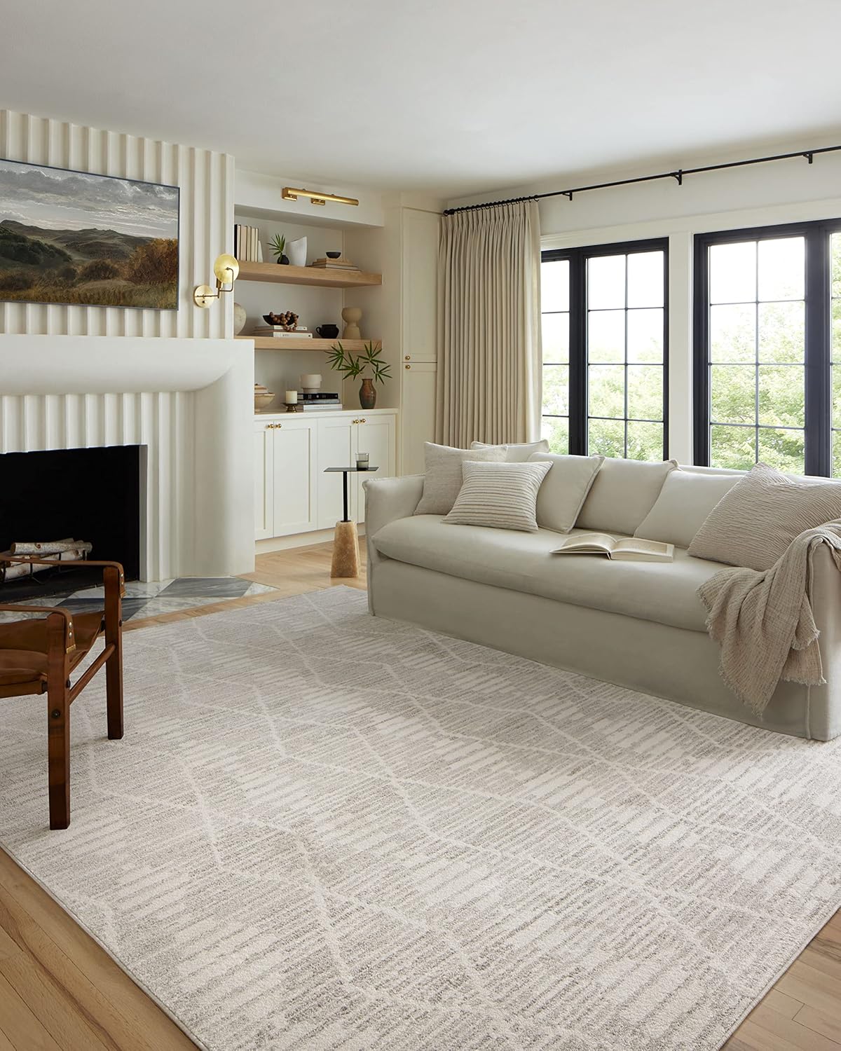 Loloi Kamala Collection KAM-04 Sky/Dove 5'-3" x 7'-9" Area Rug