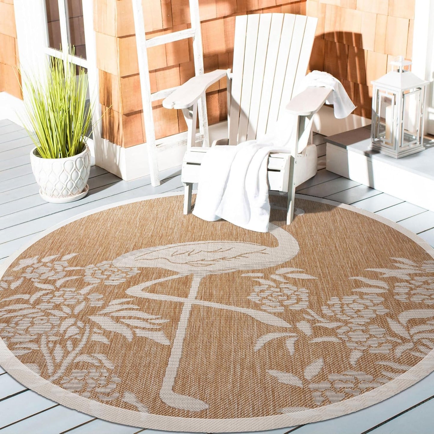 LR Home 5x7 Indoor/Outdoor Area Rug for Home Decor | Coastal Reef Carpet for Living Room, Bedroom, Playroom, Patio, Garden | Modern Farmhouse Rug | Blue/Gray