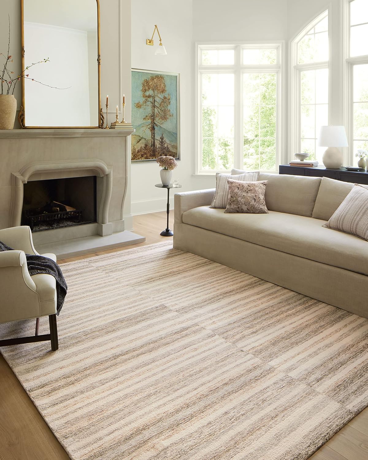 Loloi Chris Loves Julia Chris Collection CHR-05 Ivory/Slate 3'-6'' x 5'-6'', .50" Pile Height, Accent Rug
