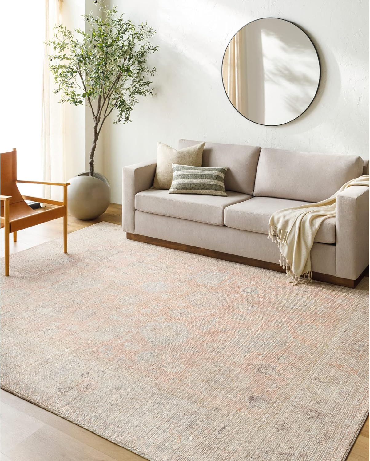 Livabliss x Becki Owens Marlene Vintage Area Rug, 3'10" x 5'7", Blue/Tan, (4' x 6')