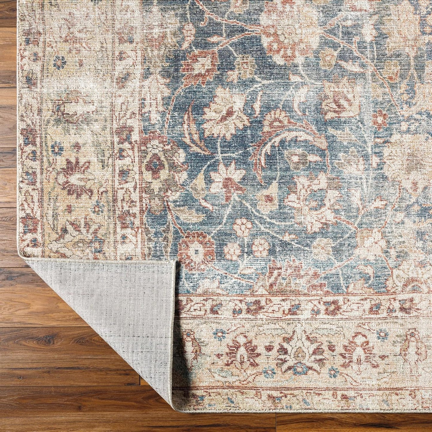 Livabliss x Becki Owens Marlene Vintage Area Rug, 3'10" x 5'7", Blue/Tan, (4' x 6')