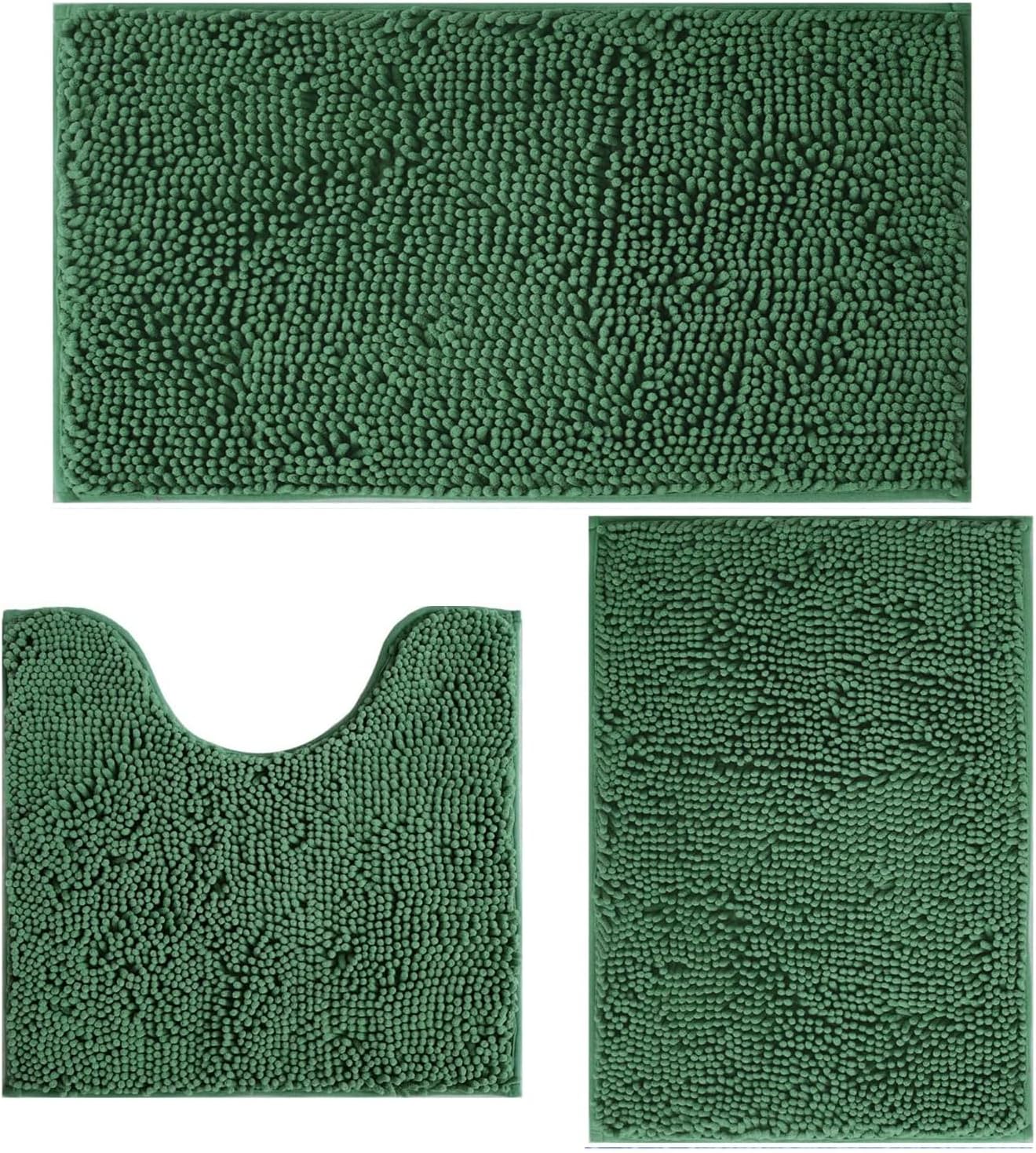 Bathroom Rugs Sets 3 Piece Non Slip,Bath Rugs with PVC Backing Bath Carpet,Bathroom Rug Washable,Absorbent,Plush Carpet Mats,Bath Mats for Bedroom, Kitchen,Tub,Home Decor (Royal)