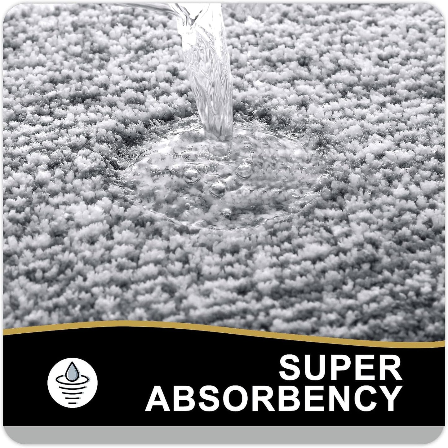 OLANLY Bathroom Rugs 24x16, Extra Soft and Absorbent Microfiber Bath Mat, Non-Slip, Machine Washable, Quick Dry Shaggy Bath Carpet, Suitable for Bathroom Floor, Tub, Shower (Small, Dark Grey)