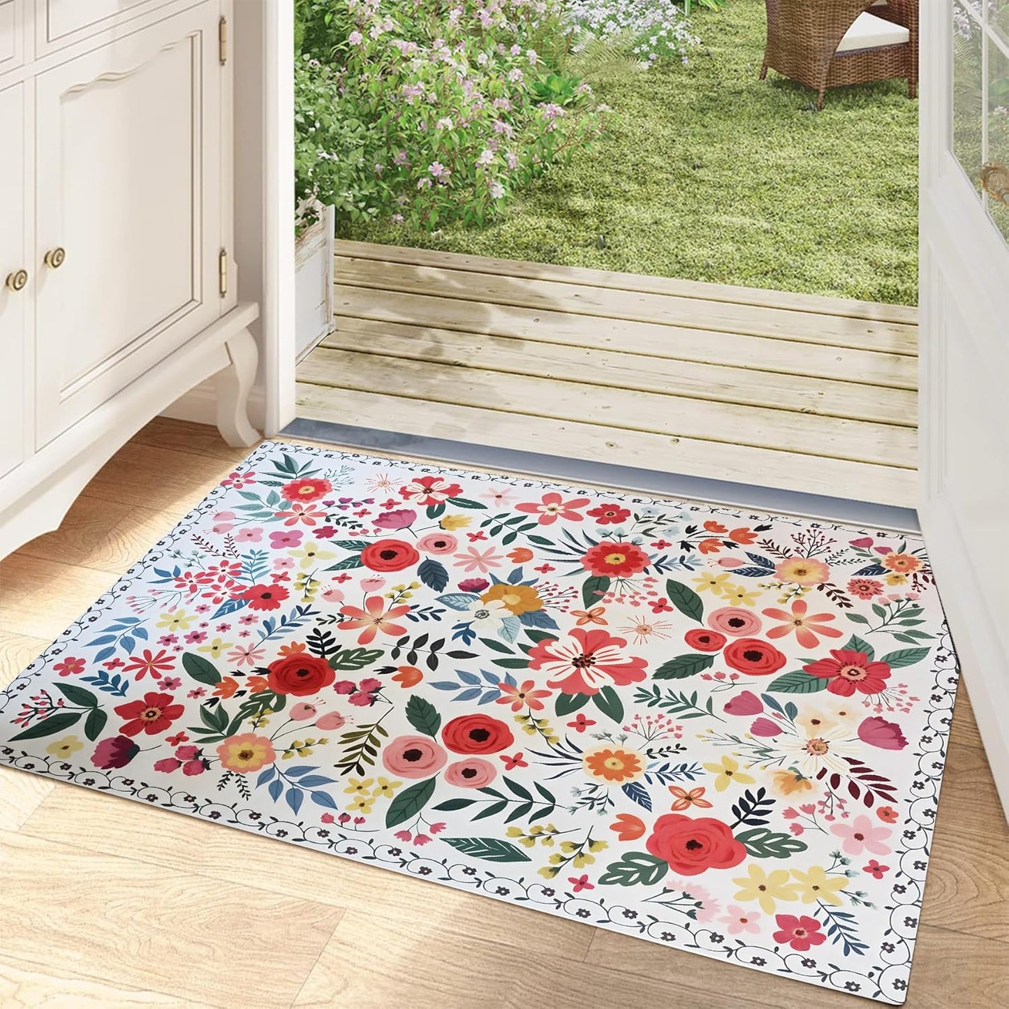 Leopard Rug 8x10 Large Living Room Area Rug Washable Non-Slip Leopard Print Bedroom Rug Modern Themed Indoor Carpet for Dining Room Foyer Apartment Den（8x10ft,Brown）