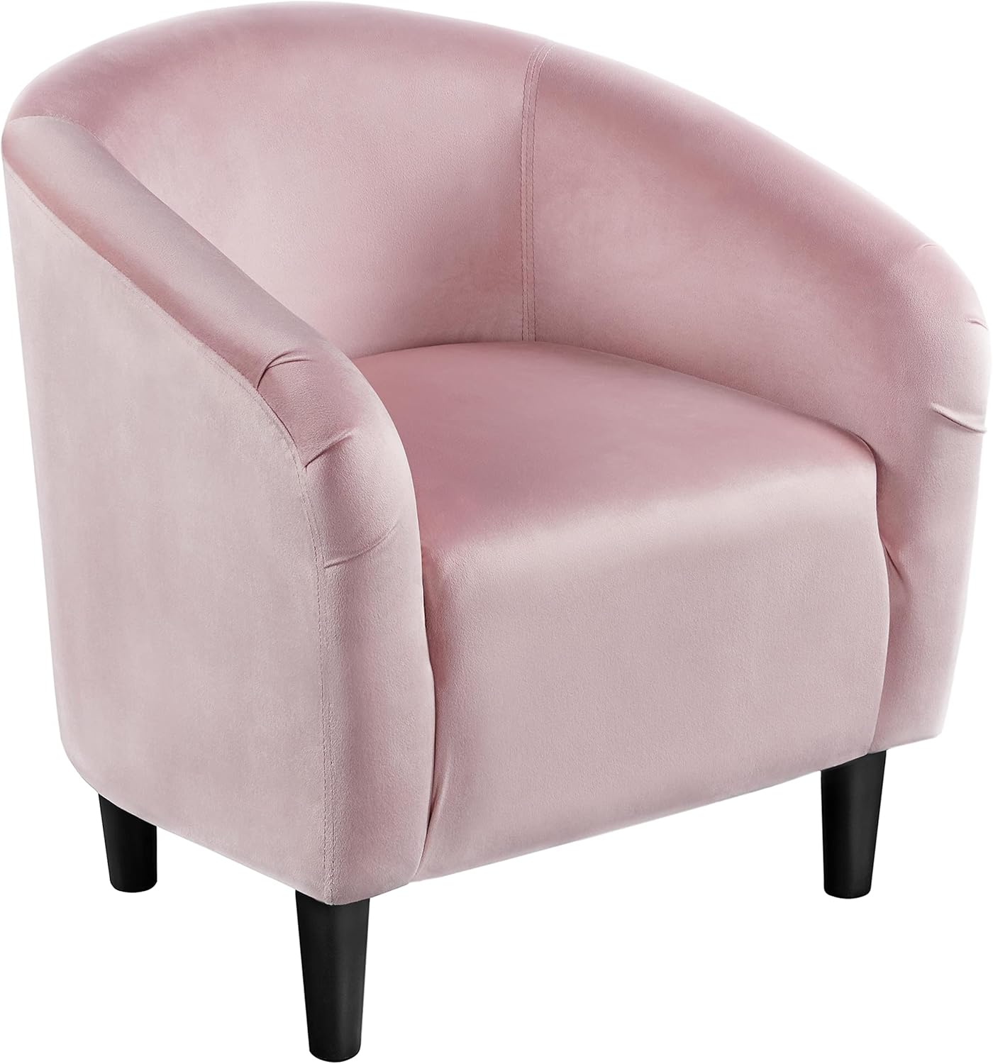 Yaheetech Accent Barrel Chair, Boucle Fabric Club Chair, Furry Sherpa Elegant Armchair with Cozy Soft Padded, Suitable for Living Room Bedroom Reception Room Office, Blue