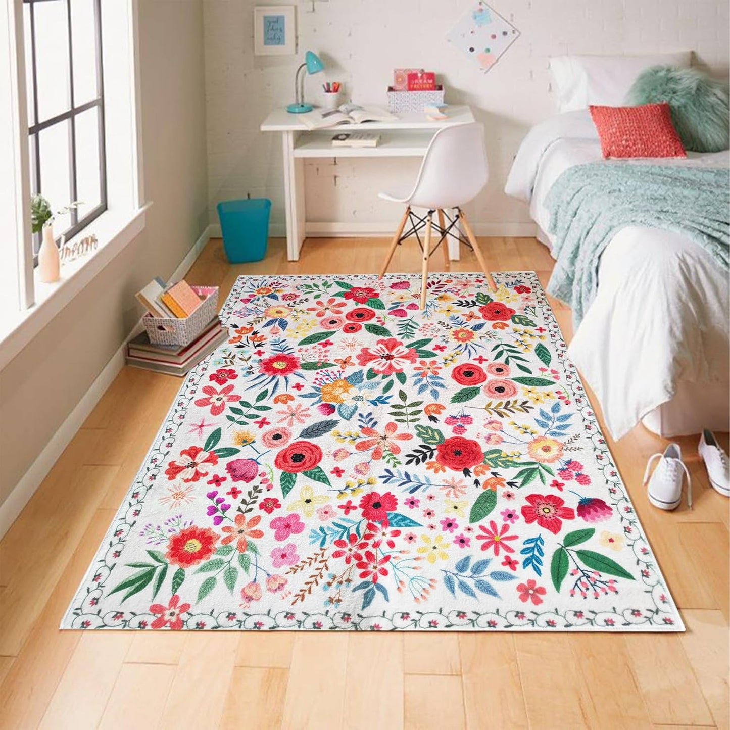 Leopard Rug 8x10 Large Living Room Area Rug Washable Non-Slip Leopard Print Bedroom Rug Modern Themed Indoor Carpet for Dining Room Foyer Apartment Den（8x10ft,Brown）