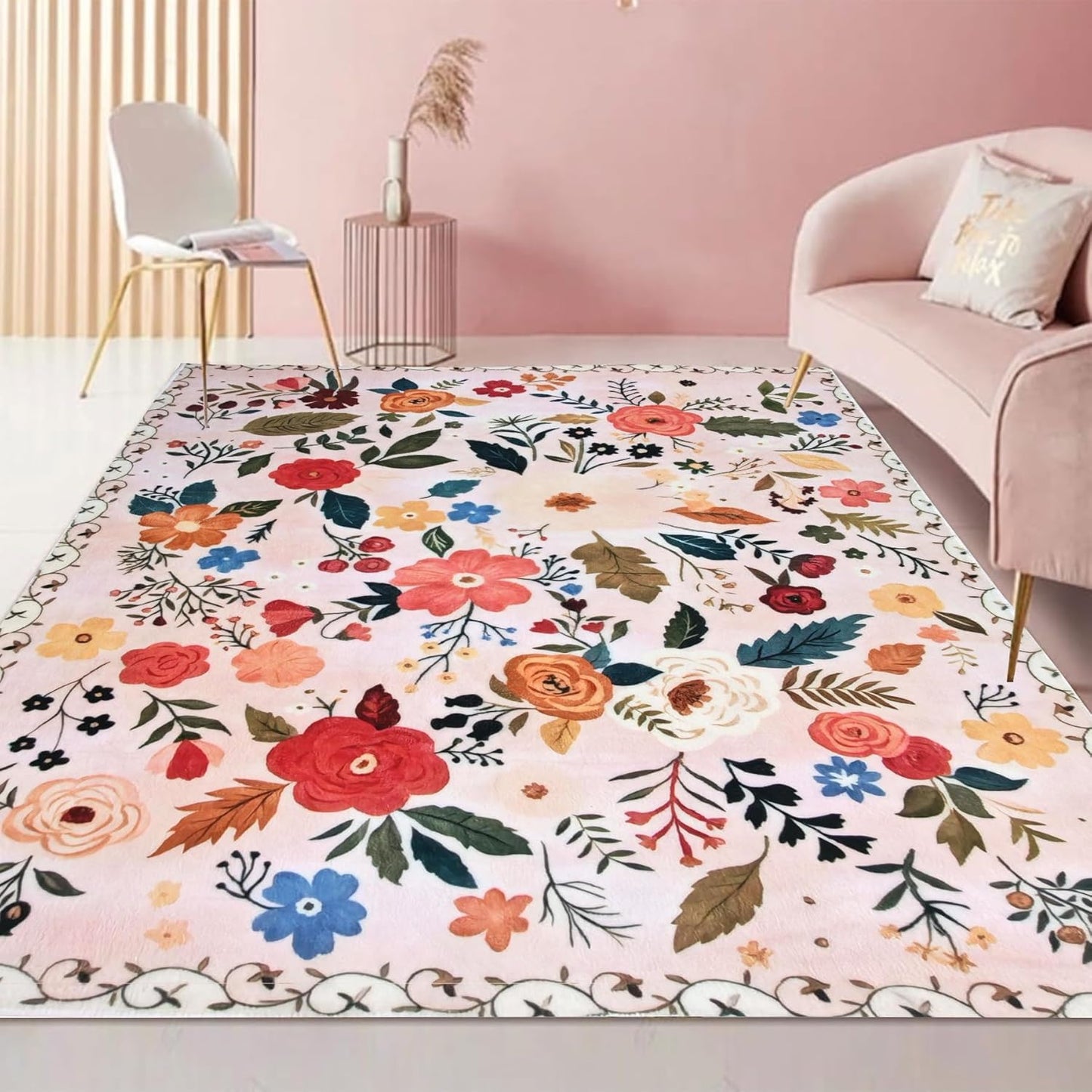 Leopard Rug 8x10 Large Living Room Area Rug Washable Non-Slip Leopard Print Bedroom Rug Modern Themed Indoor Carpet for Dining Room Foyer Apartment Den（8x10ft,Brown）