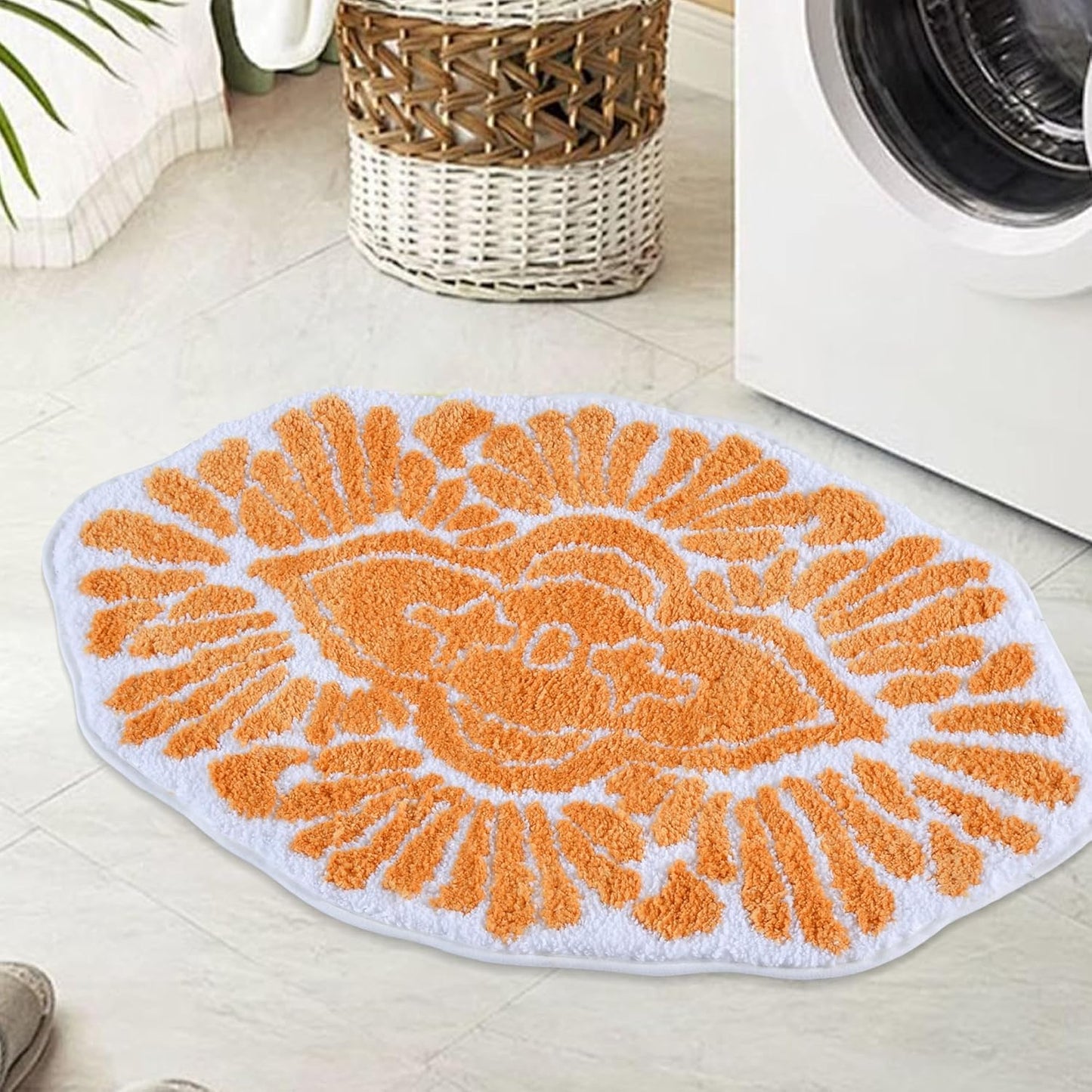 Bathroom Runner Rug 18x47 Non Slip Absorbent Bath Mats Long Bathroom Rugs Machine Washable Carpet Runner Rug Beige