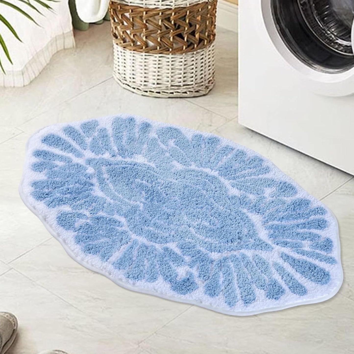 Bathroom Runner Rug 18x47 Non Slip Absorbent Bath Mats Long Bathroom Rugs Machine Washable Carpet Runner Rug Beige