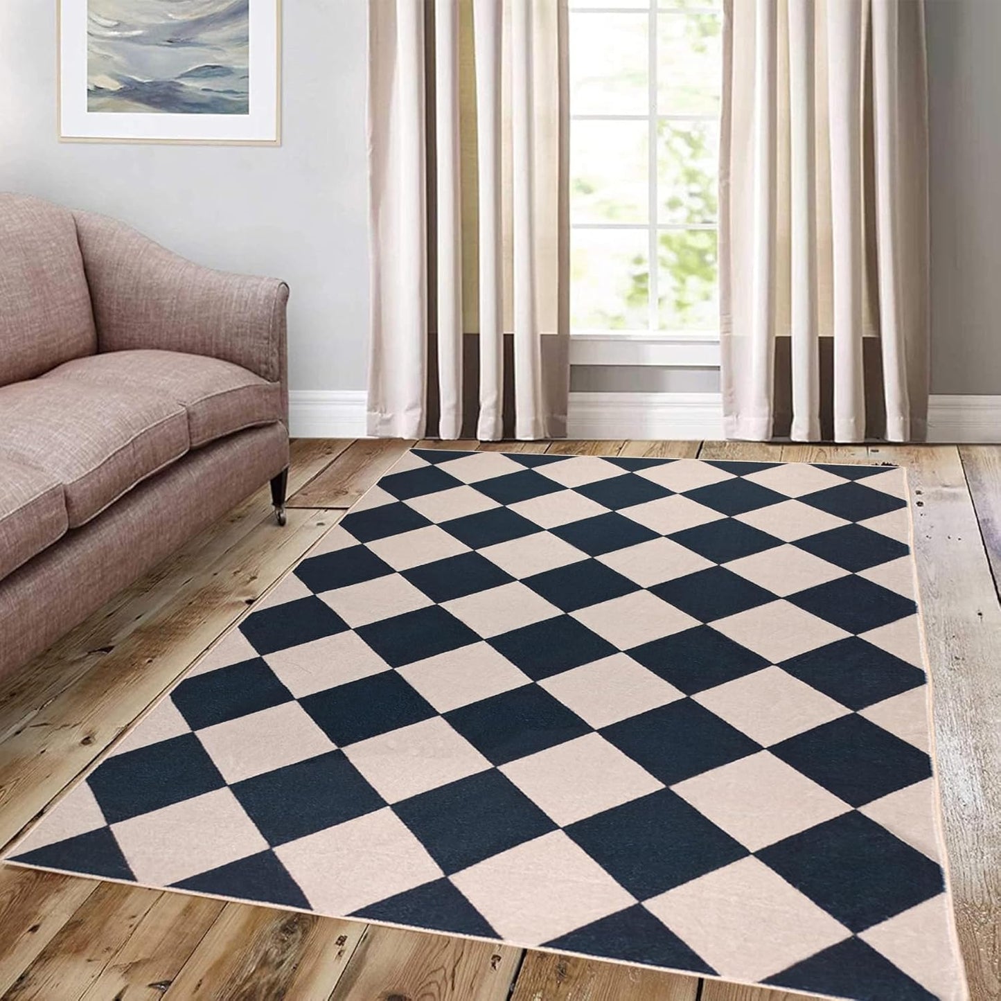 Leopard Rug 8x10 Large Living Room Area Rug Washable Non-Slip Leopard Print Bedroom Rug Modern Themed Indoor Carpet for Dining Room Foyer Apartment Den（8x10ft,Brown）