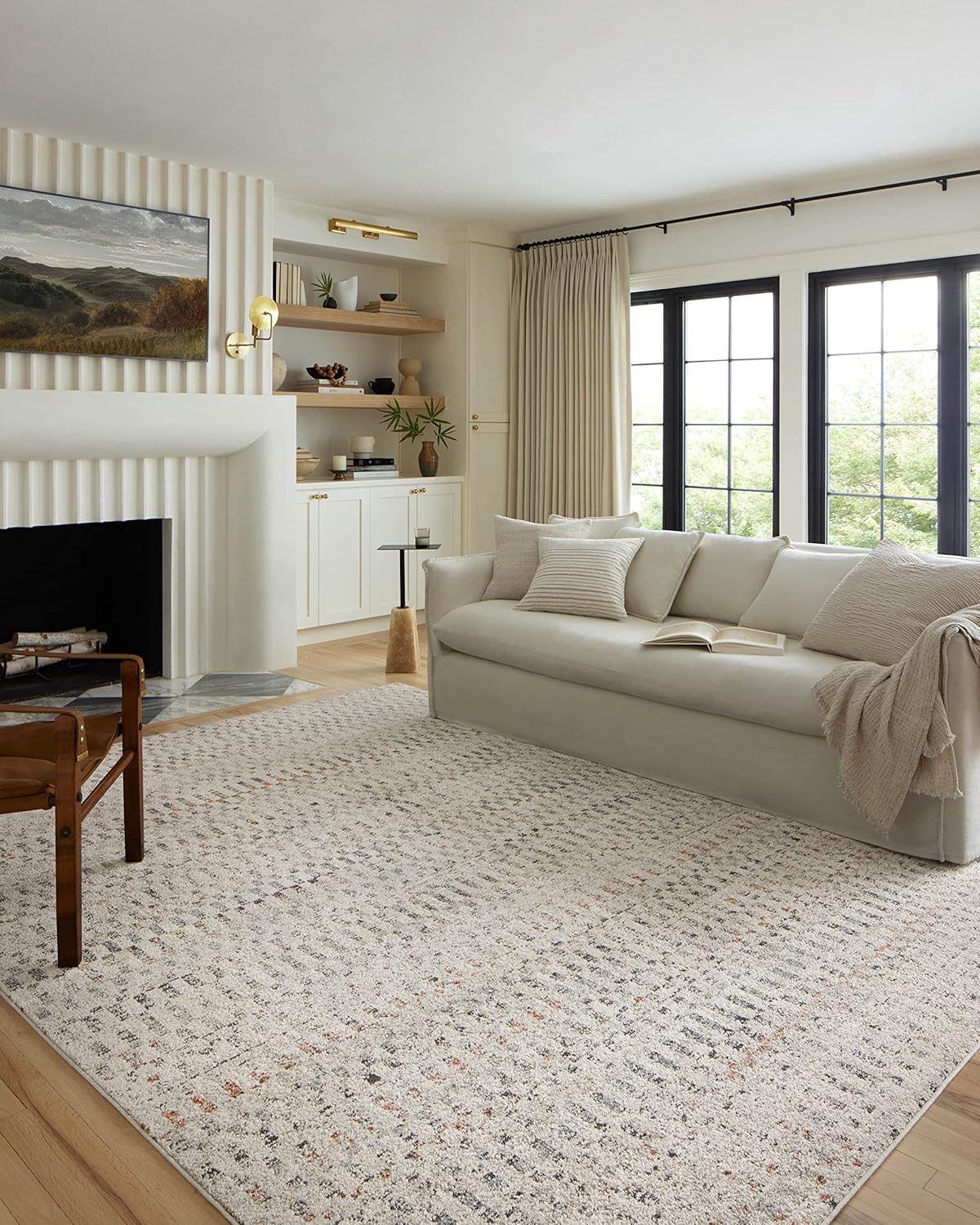 Loloi Kamala Collection KAM-04 Sky/Dove 5'-3" x 7'-9" Area Rug
