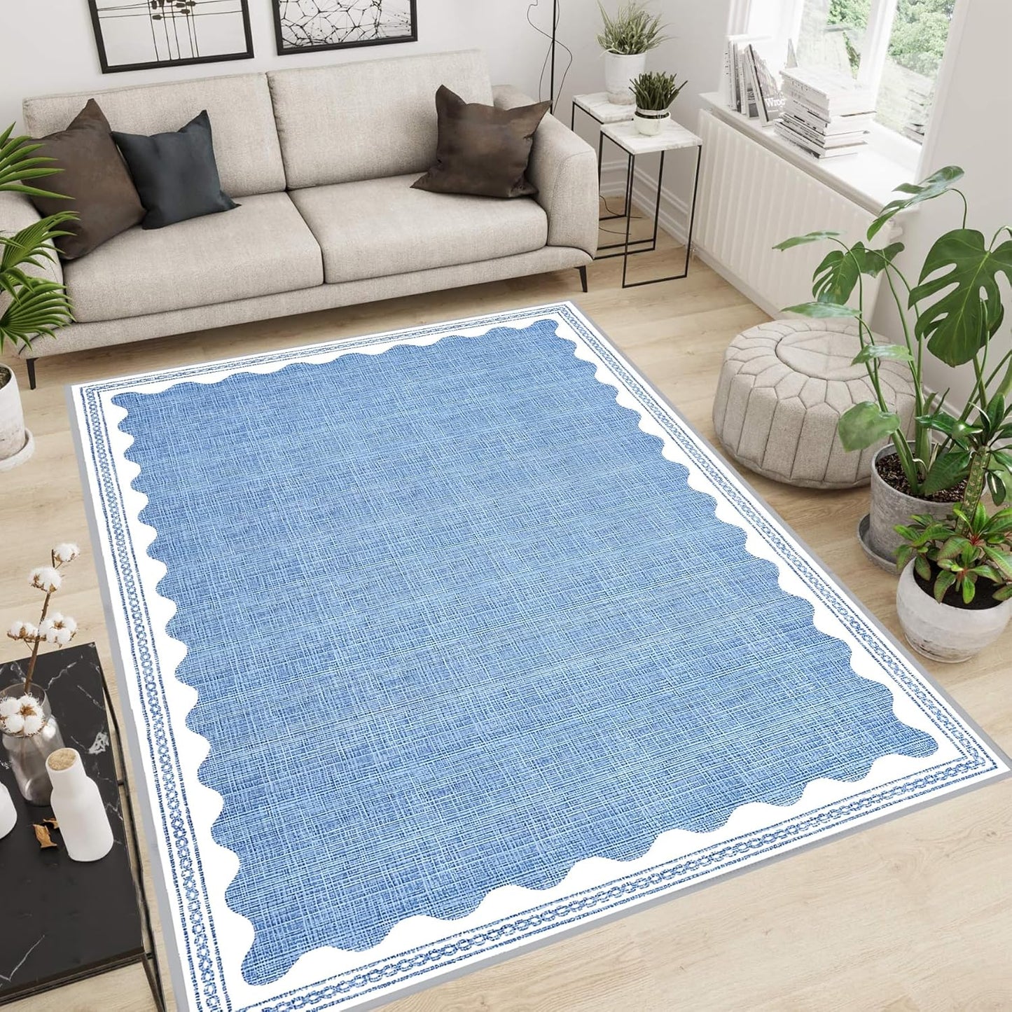 Leopard Rug 8x10 Large Living Room Area Rug Washable Non-Slip Leopard Print Bedroom Rug Modern Themed Indoor Carpet for Dining Room Foyer Apartment Den（8x10ft,Brown）