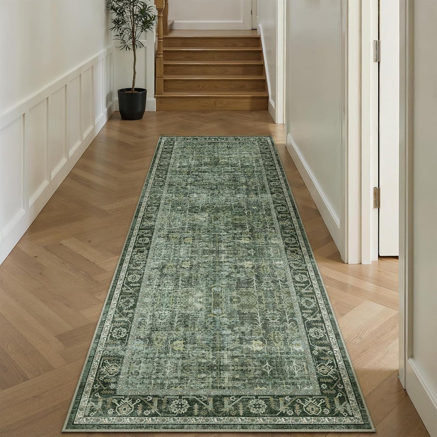 5x7 Washable Area Rug Grey Abstract Modern Living Room Bedroom Throw Rug Non Slip Soft Thin Simple Indoor Floor Carpet for Office Entryway Kitchen Nursery Home Decor