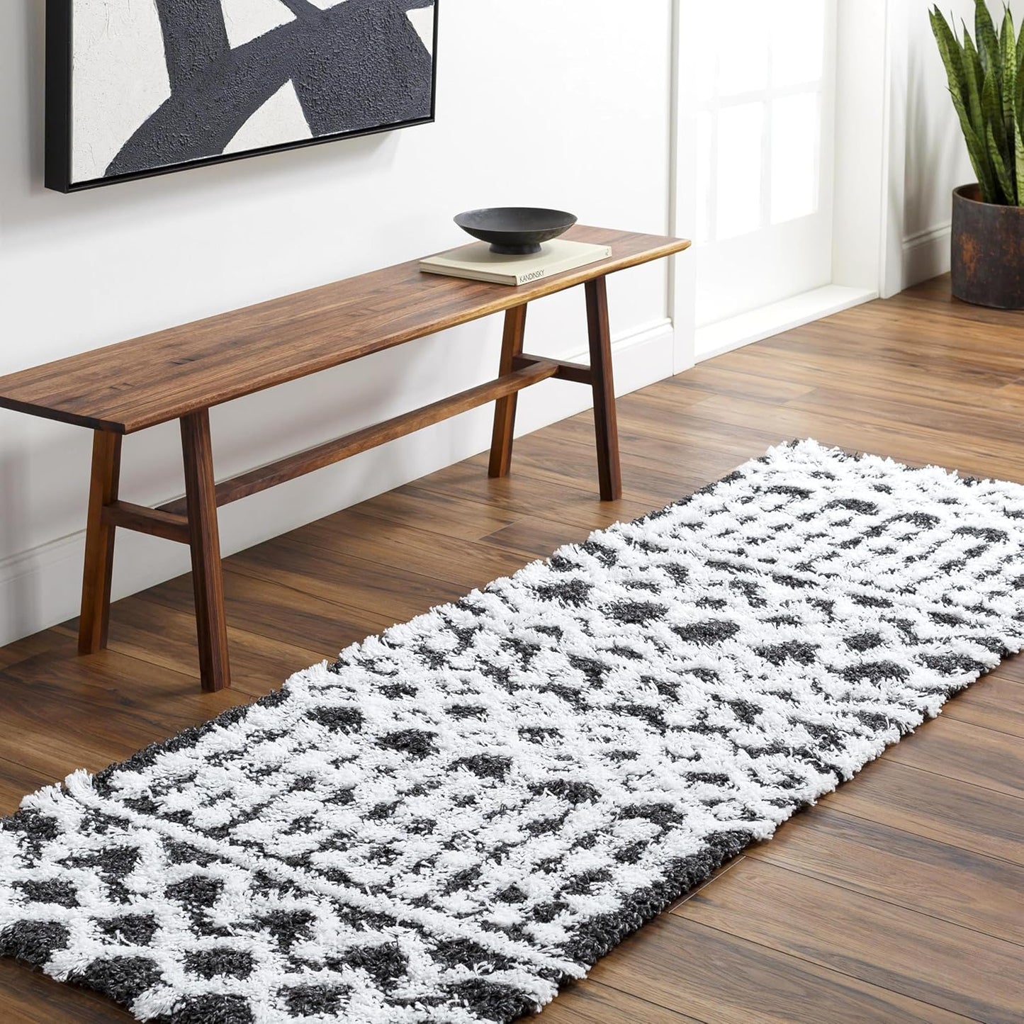 Livabliss Hapsburg Moroccan Shag Area Rug, 6'7" x 9'6", Beige