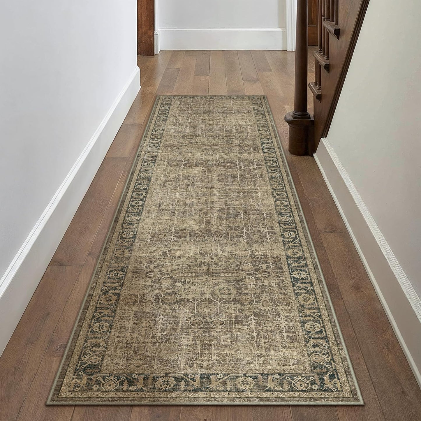 5x7 Washable Area Rug Grey Abstract Modern Living Room Bedroom Throw Rug Non Slip Soft Thin Simple Indoor Floor Carpet for Office Entryway Kitchen Nursery Home Decor