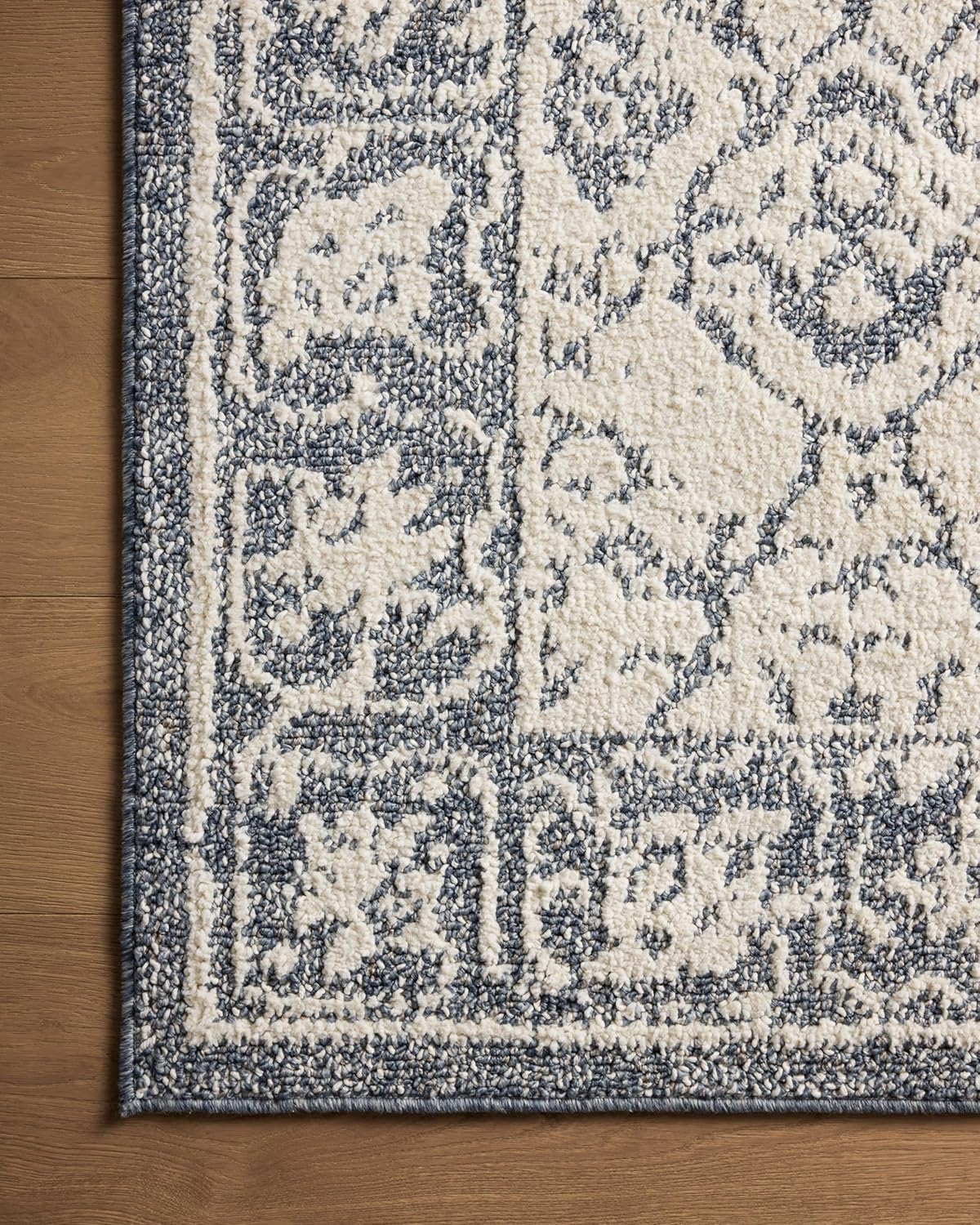 Loloi Magnolia Home by Joanna Gaines Gigi Collection GIG-02 Ivory/Blue 5'-3" x 7'-6" Area Rug
