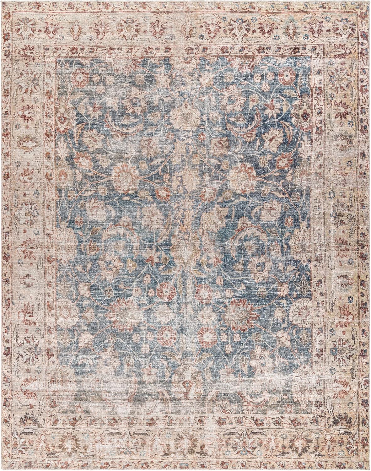 Livabliss x Becki Owens Marlene Vintage Area Rug, 3'10" x 5'7", Blue/Tan, (4' x 6')